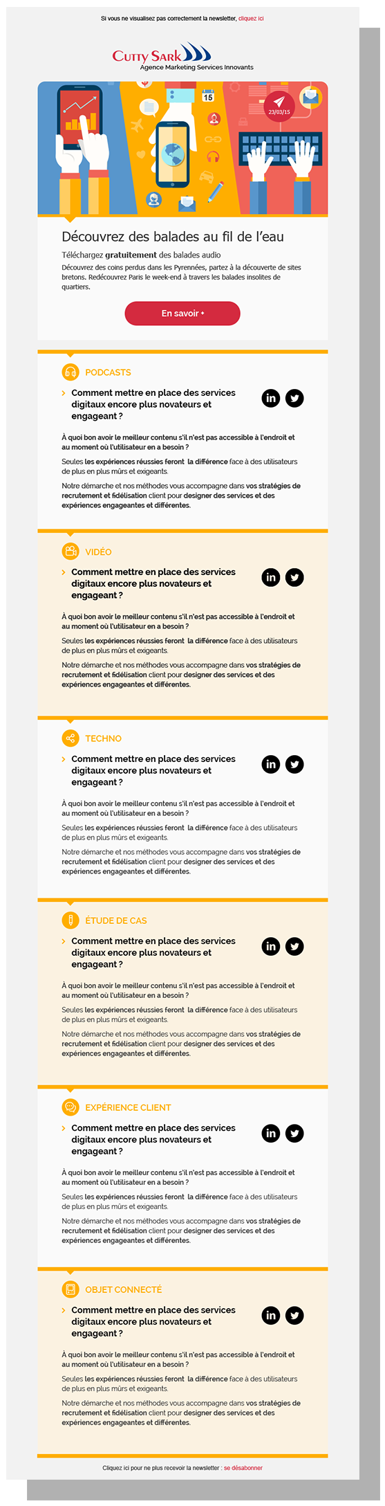 Newsletter responsive