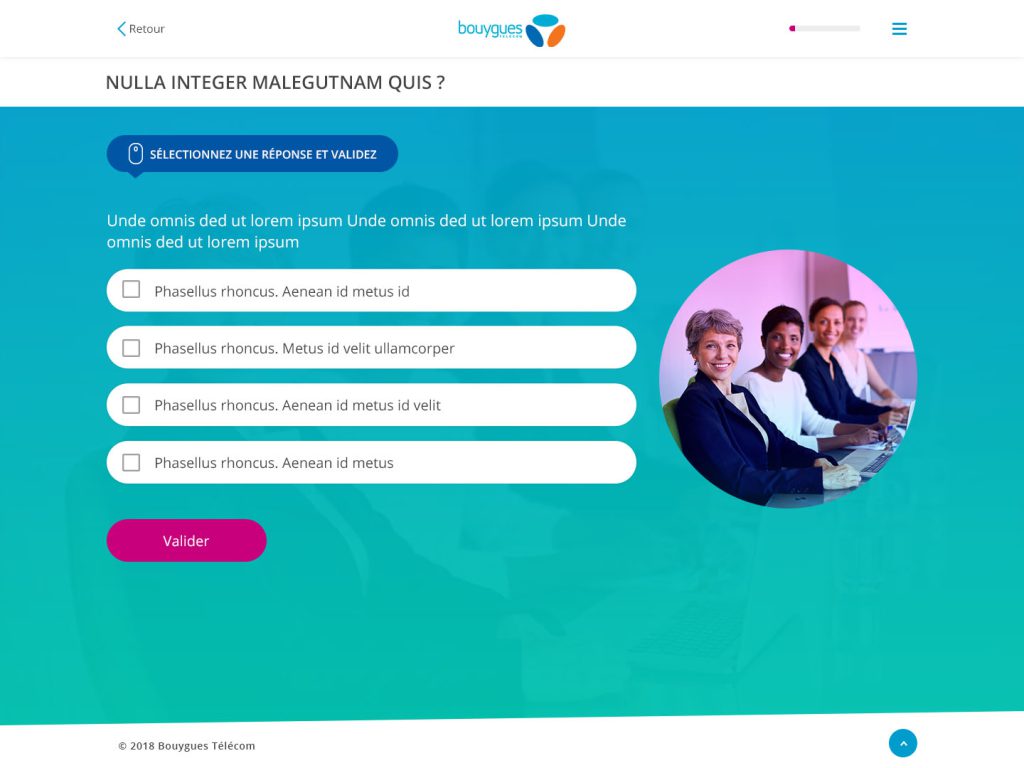 webdesign elearning quiz step 1