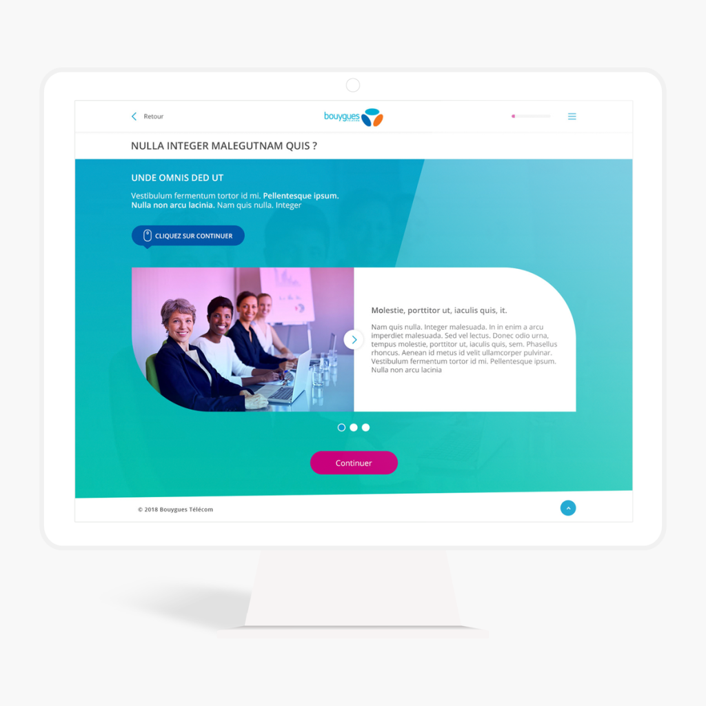 webdesign elearning slideshow bouygues telecom